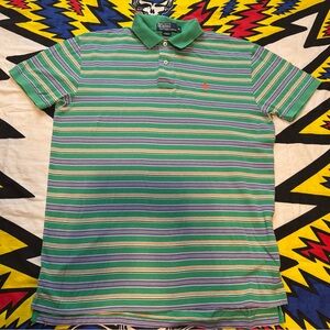 Vintage Polo by Ralph Lauren Stripped Polo Cotton Button Up Shirt